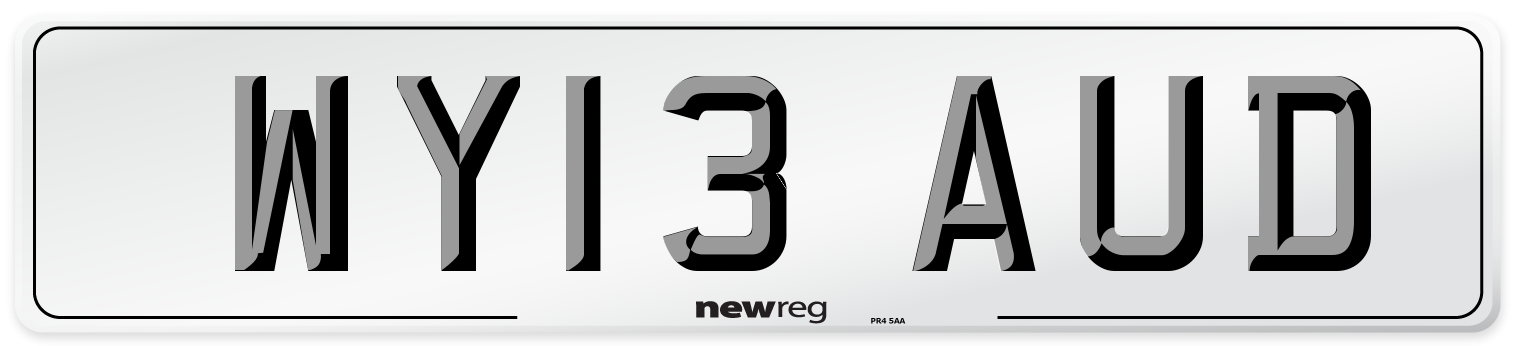 WY13 AUD Number Plate from New Reg